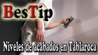 Niveles de acabado para muro de tablaroca