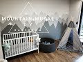 Babyroom Mountain Mural Painting DIY Timelapse