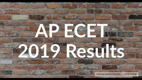 AP ECET 2019 Results, AP ECET Results 2019