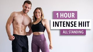 1 HOUR ALL STANDING CARDIO HIIT Workout at Home | Burn 1000 CALORIES [CARDIO X POWER 2 - Day 1]