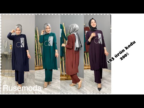 Pantolonlu takımlar-Tesettür pantolonlu