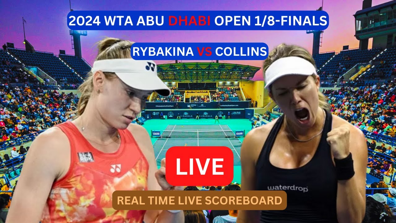 Elena Rybakina Vs Danielle Collins LIVE Score UPDATE Today Women's