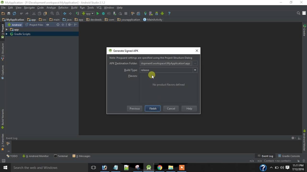 Android Tutorial Tutorial : How To Generate Signed APK Using Android ...