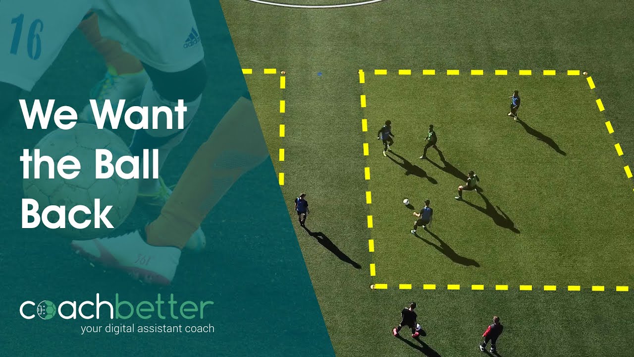 Rondo with transition | Soccer drill | coachbetter - YouTube