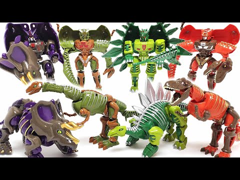 Crazy Dinosaur Warrior! 4 Dino Robot Deformation - Tyranno, Triceratops, Brachiosaurus, Stegosaurus