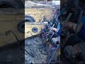 PERMANENT LUBRICATION DURING EXCAVATOR' DIPPER STICK REPAIR IN MECHANICAL WORKSHOP AFTER MIG WELDING