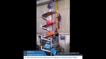 SS 304 grade Gravity spiral chute for crates, corrugated boxes, treys Call us @ 9723631122