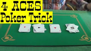 4 Aces Poker Trick / Easy to Learn Card Tricks Tutorial #cardtricks