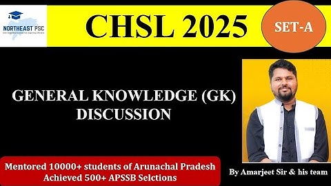 APSSB CHSL GK 2025 Set A Solution | APSSB CHSL 2025 #APSSB #CHSL2025