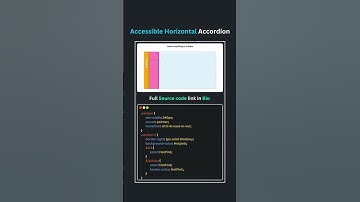 📚 Accessible Horizontal Accordion 2025! 💻✨ | JS & CSS for Inclusive Design