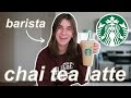 How To Make A Starbucks Chai Tea Latte At Home // by a barista