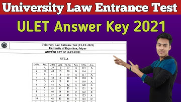 ulet answer key 2021 | how to check ulet answer key 2021