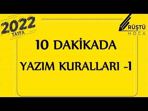 10 DAKİKADA | Sayıların Yazımı, Kısaltmaların Yazımı, Düzeltme İşareti, Satır Sonu Bölmesi | R.HOCA