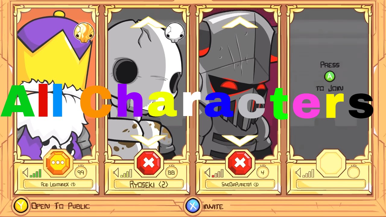 How to unlock every character in Castle Crashers 