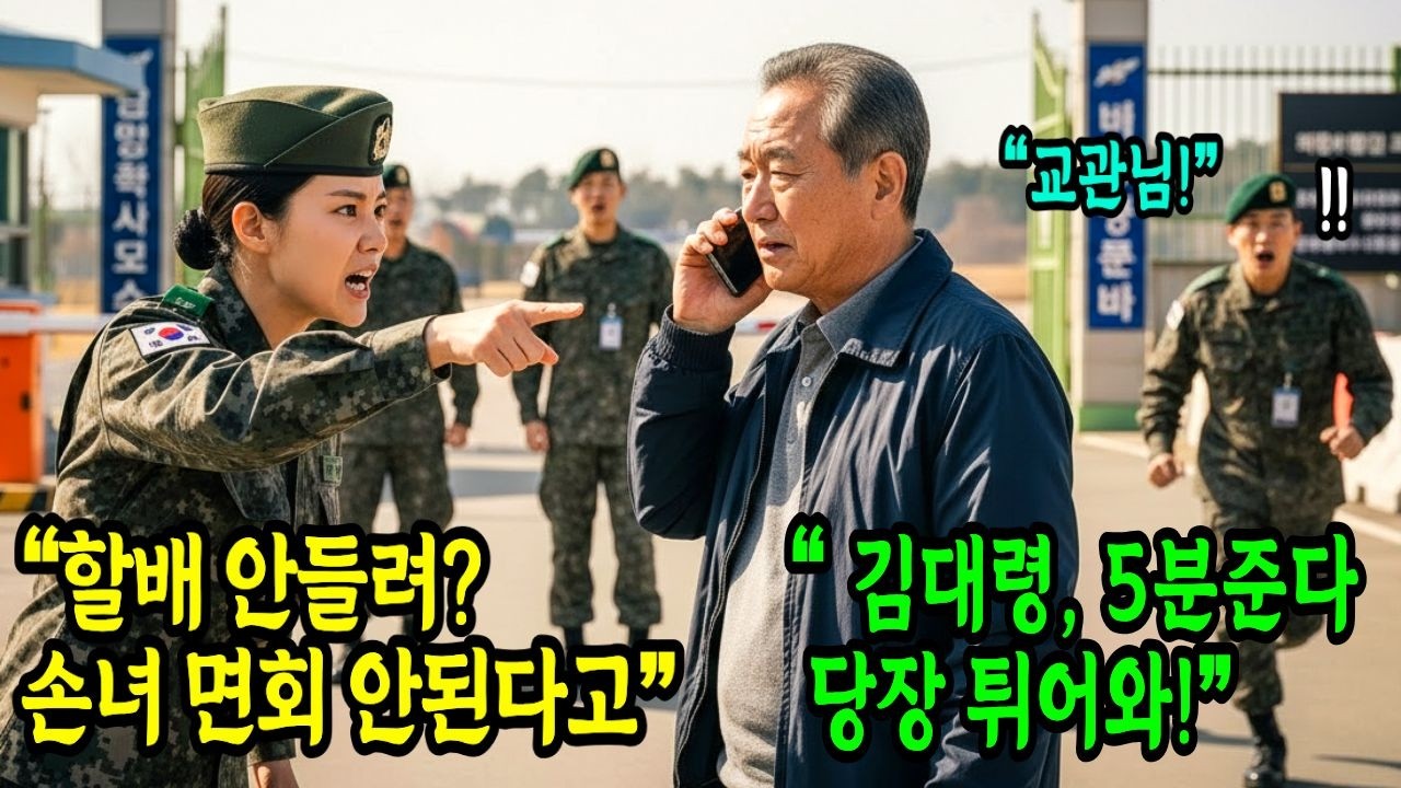 특전사 손녀 면회 온 할아버지, 여군 하사에게 무시당하자 전화 한 통에 부대 전체가 뒤집혔습니다