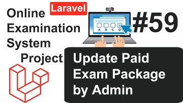 Update PAID Exam Package by Admin in Online Examination System Project Laravel #59
