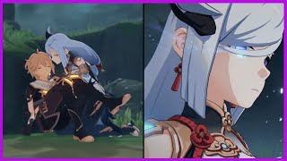 Shenhe Saves Traveler And Gets Mad - Genshin Impact 2.4