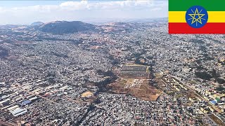 Landing with Q400 in Addis Ababa (ADD) view Northwest - perfect weather conditions, must see