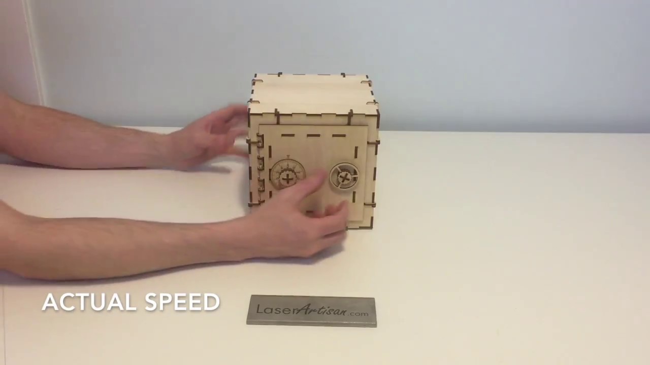 Laser Cut Plywood Safe With Working Combination Lock YouTube