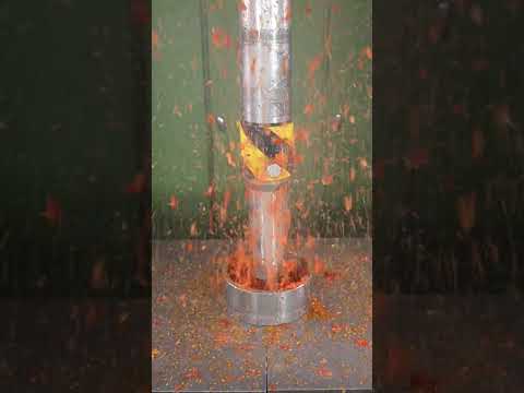 Tomatoes Vs. 150 Ton Hydraulic Press 🧐 #hydraulicpress #crushing #satisfying #viral