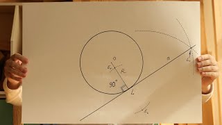 4K How to construct a tangent line to a circle, video 2024 year