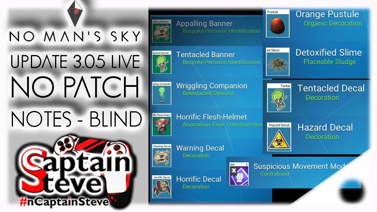 New Update Live 3.05 No Patch Notes No Man's Sky Captain Steve Origins Gameplay News What is New NMS