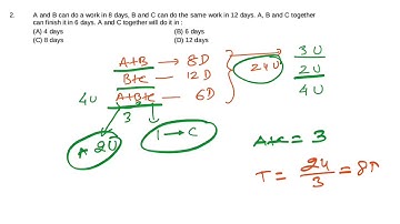 A and B can do a work in 8 days B and C can do the same work in 12 days