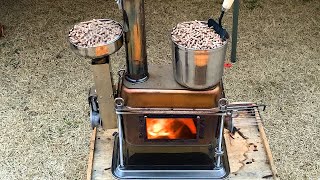 Самодельная дровяная печь для лагеря V2.3 - пеллетная камера сгорания - M Stove project часть-4