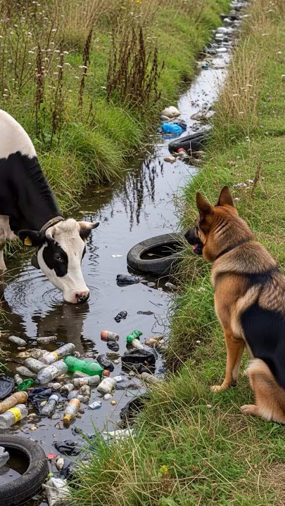 Brave Police Dog Summons aid for poisoned Milk Cow 🐄 🦮#dairyCowrescue#viralvideo#herodog#animals