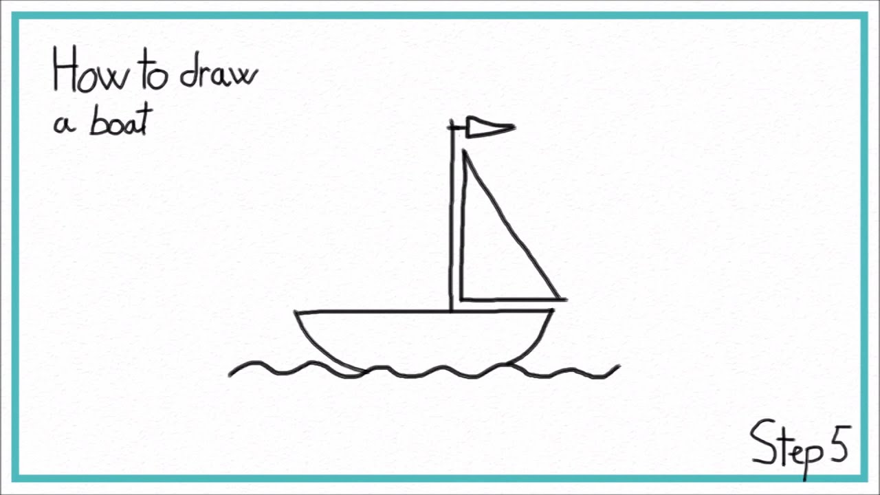 How to draw a BOAT in 7 STEPS - EASY - YouTube