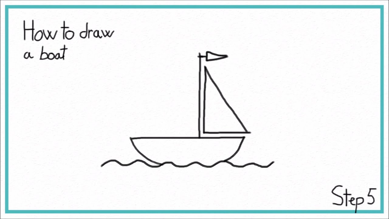 how to draw a boat in 7 steps - easy - youtube