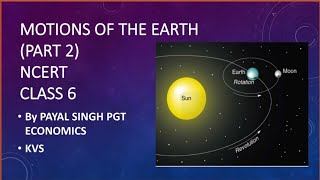 NCERT Motions of the Earth - 6 (Part 2)