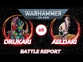 Warhammer 40k battle report aeldari vs drukhari