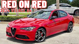 2024 Alfa Romeo Giulia Veloce Q4 With Red On Red Spec Is Fire