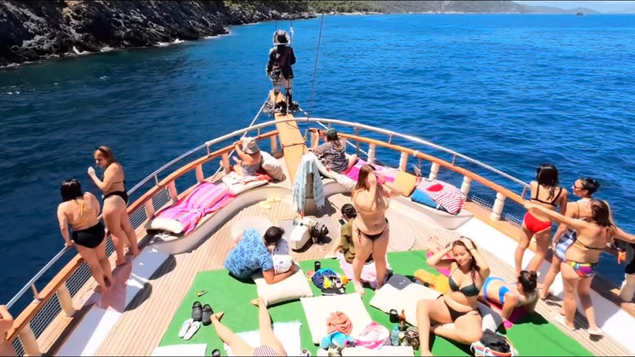 Kuşadası -Kalamaki Tekne Turu 4k