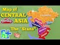 Central asia map  learn the stans  world geography for kids