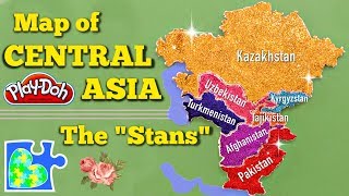 CENTRAL ASIA MAP || Learn The Stans! || World Geography for Kids
