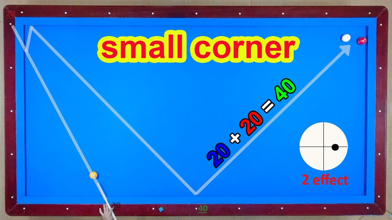 3Cushion billiards tutorial effect for small corner