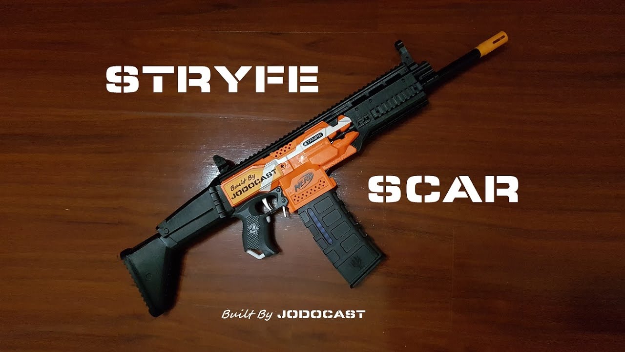 Nerf SCAR mod .. Auto Stryfe / build - YouTube