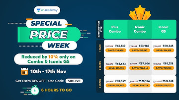 Unacademy Special Price Week | 6 Hours To Go | Use Code - SIDLIVE