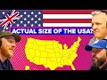 How Big Is USA Actually? REACTION!! | OFFICE BLOKES REACT!!