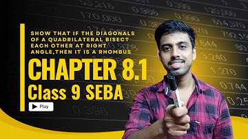 Show that if the diagonals of a quadrilateral bisect each other at right angle,then it is a rhombus