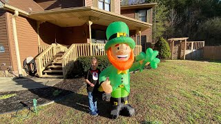 SURPRISING OUR SON WITH HIS FIRST ST. PATRICK’S DAY INFLATABLE