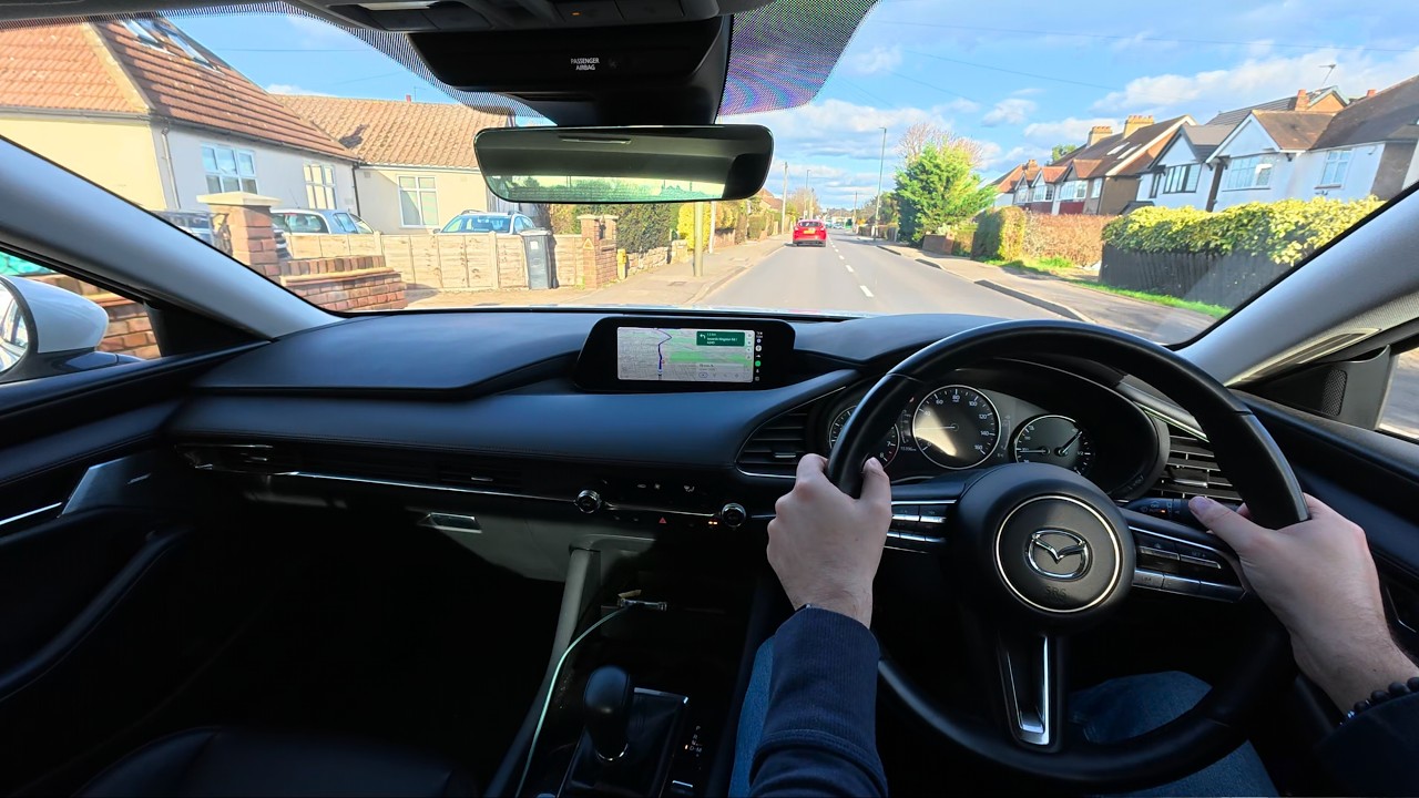 Relaxing Drive from Richmond Park to Epsom & Wimbledon | Sunny London Journey | 4K Cabin View