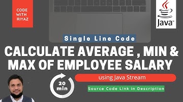 Single Line Code to Calculate Average , Min & Max of Employee Salary using Java Stream
