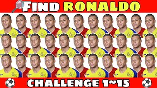 🔎 Find C.Ronaldo ? IQ Improve ⚽ football Challenge ~ Guess the player? Find mbappe? neymar jr? messi