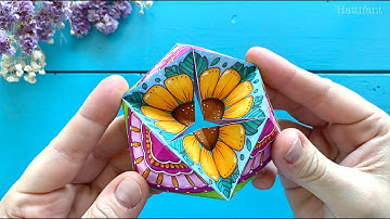 Hattifant | Flower Kaleidocycles / Flextangles to Color and Craft - 1
