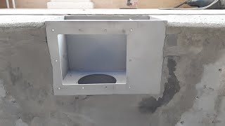 Установка закладного оборудования в бетонную чашу бассейна: скиммер, противоток, форсунки, подсветка