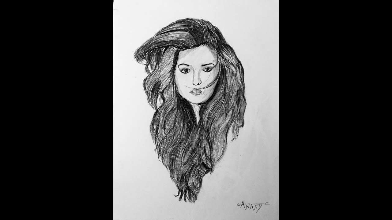 How to draw realistic hairs using charcoal and graphite pencil