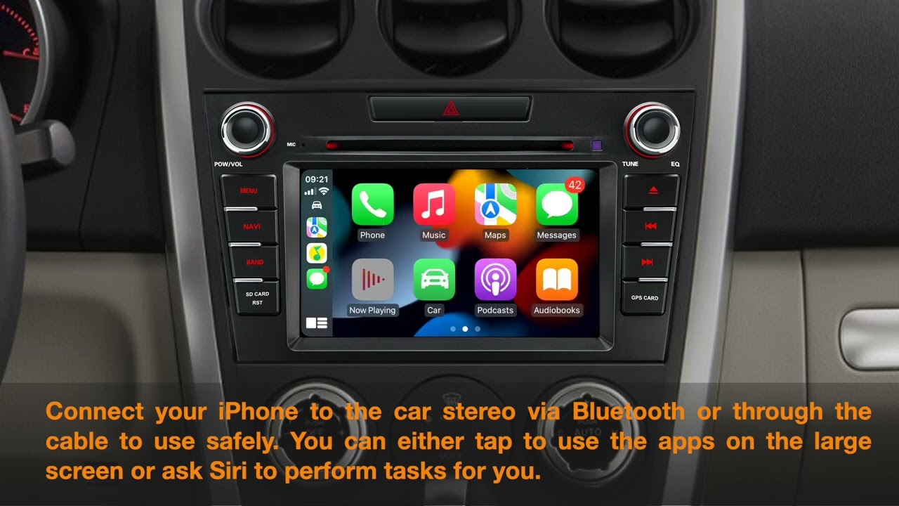 [PE71CX7M] 7" Mazda CX-7 Android 11 Octacore Car DVD with Coaxial DSP CarPlay Android Auto Radio RDS